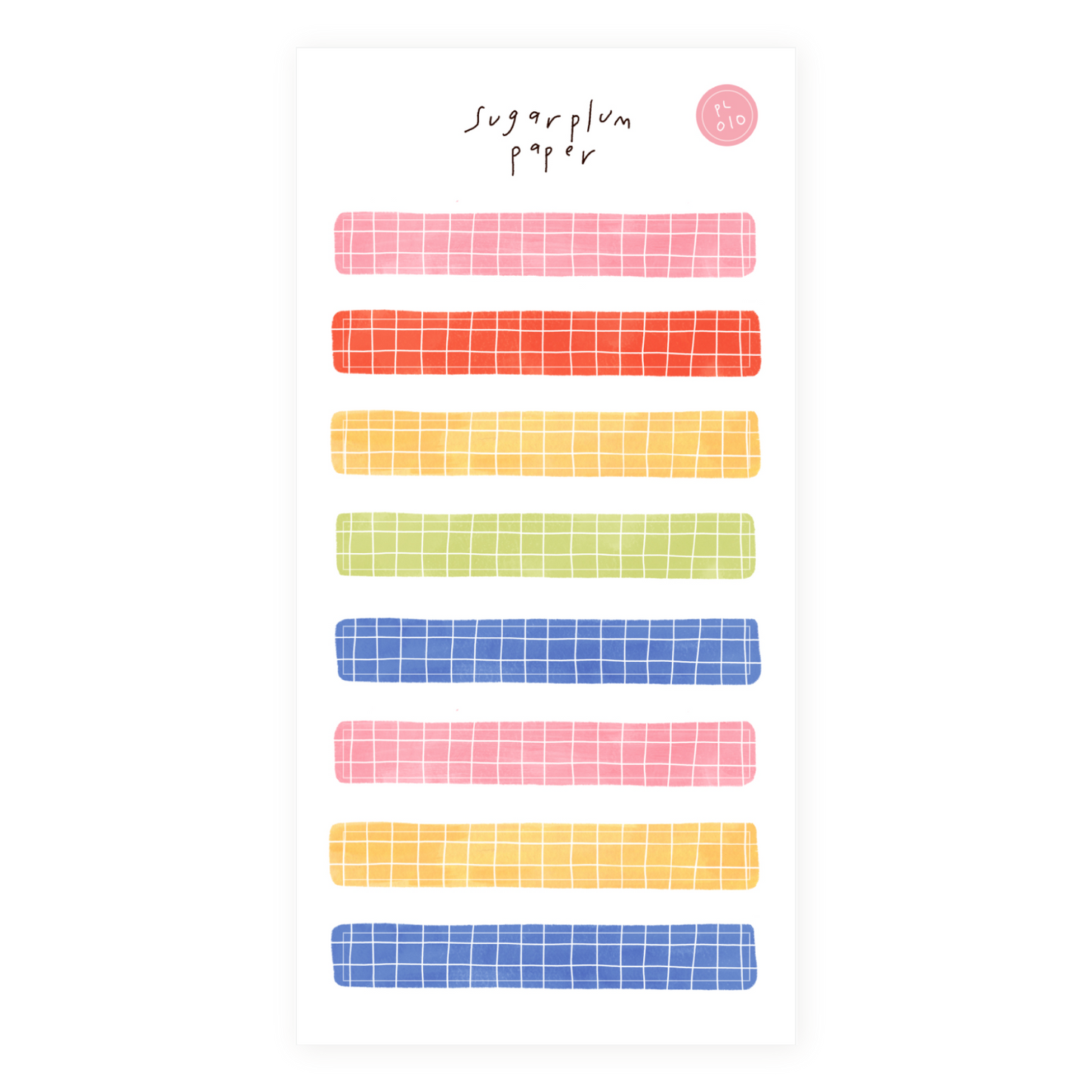 Grid Washi - Paper Sticker Sheet