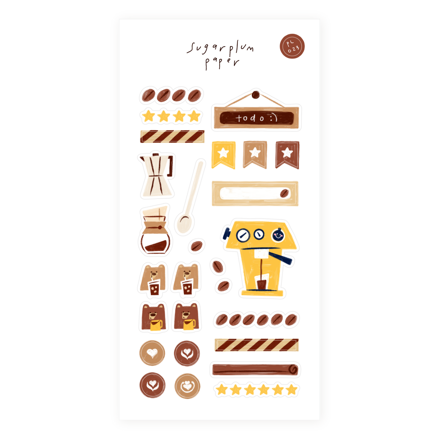 Bear Cafe - Paper Sticker Sheet