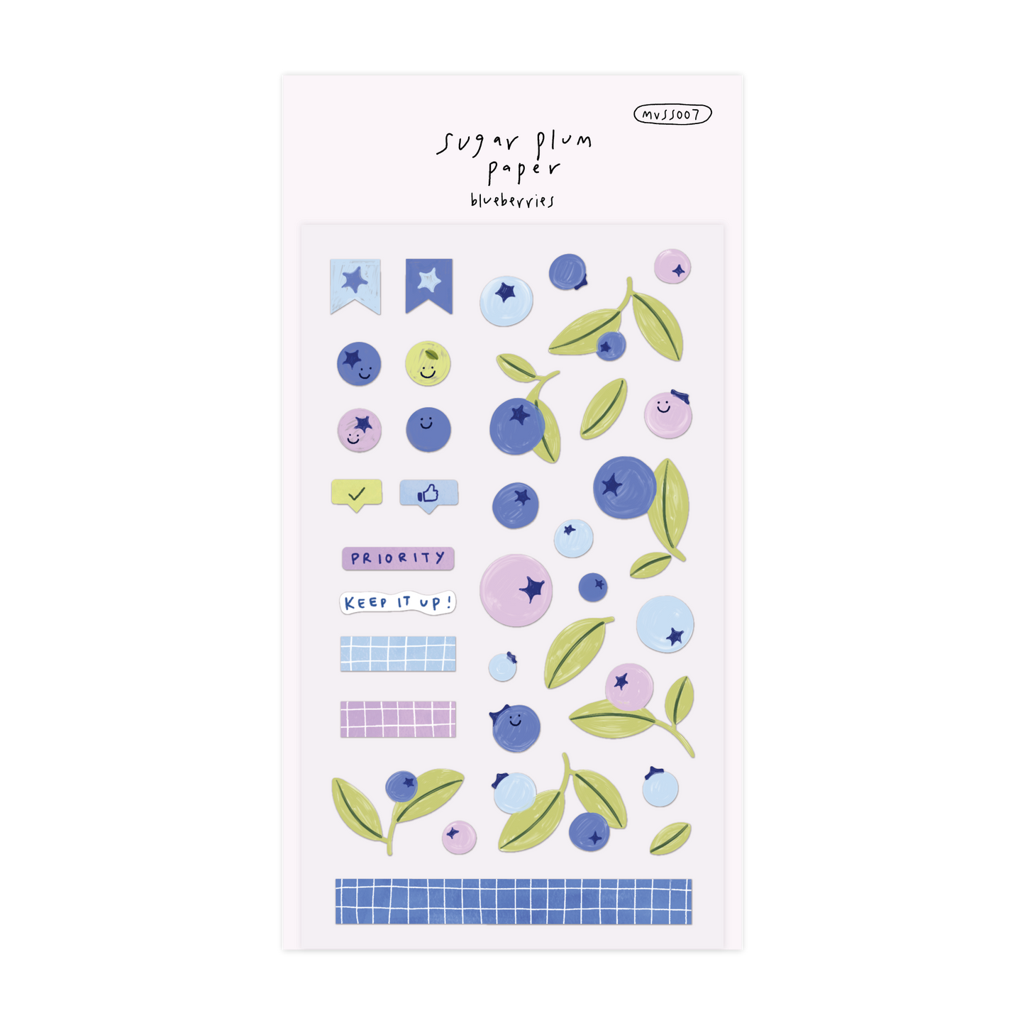 Blueberries - Matte Vinyl Sticker Sheet