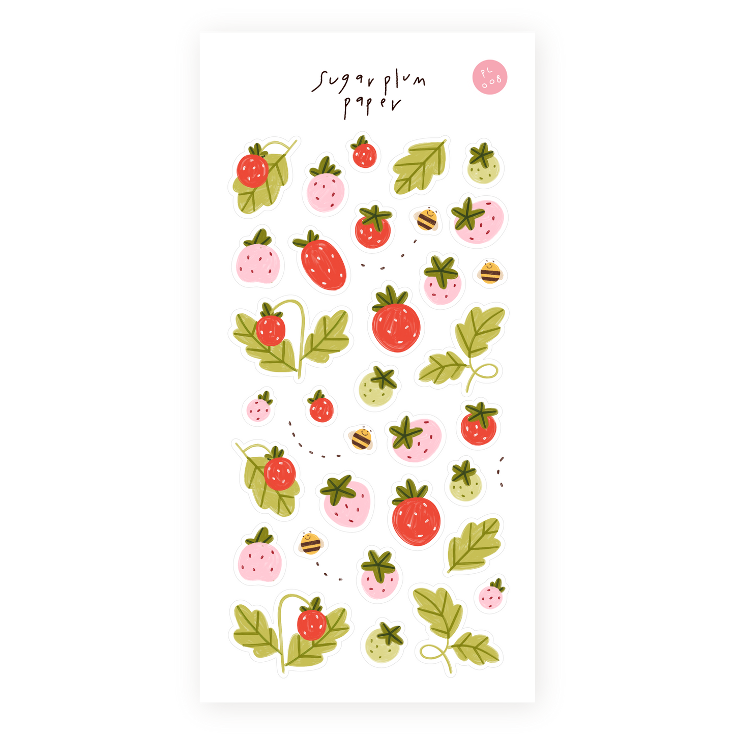 Strawberries - Paper Sticker Sheet