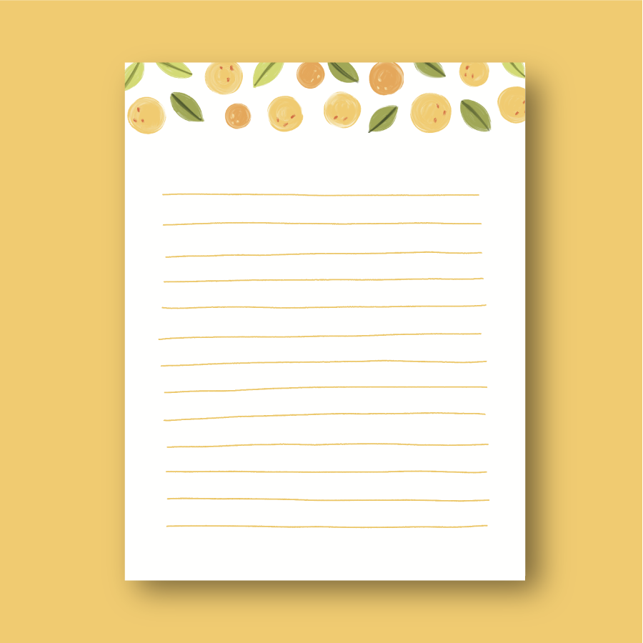 Orange Memo Pad | 4.25" X 5.5"