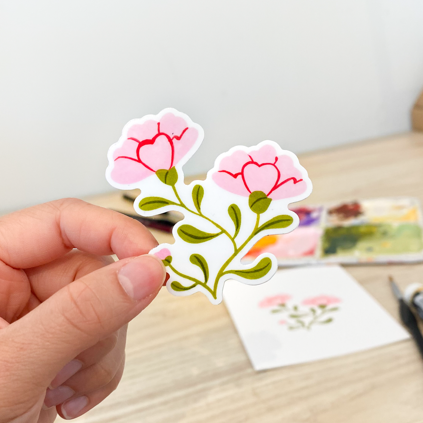 Twin Peony - Vinyl Sticker