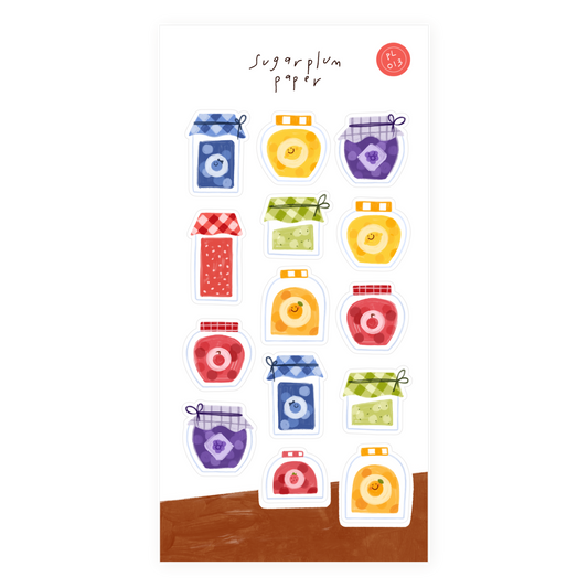 Jam Jars - Paper Sticker Sheet