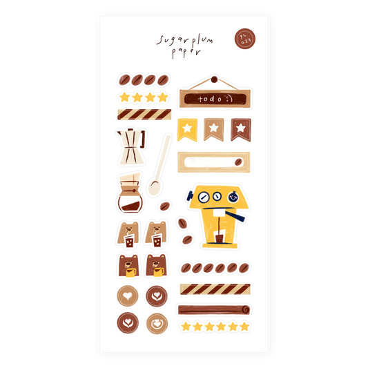 Bear Cafe - Paper Sticker Sheet