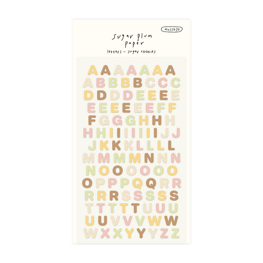 Letters (Sugar Cookies) - Matte Vinyl Sticker Sheet
