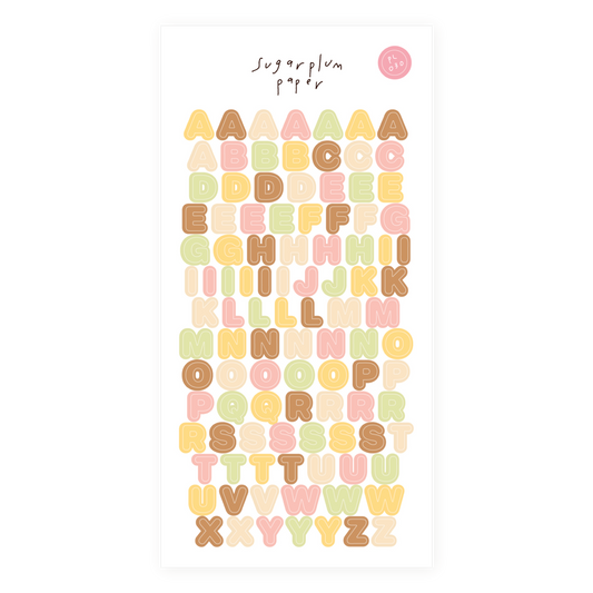Letters-Sugar Cookies - Paper Sticker Sheet