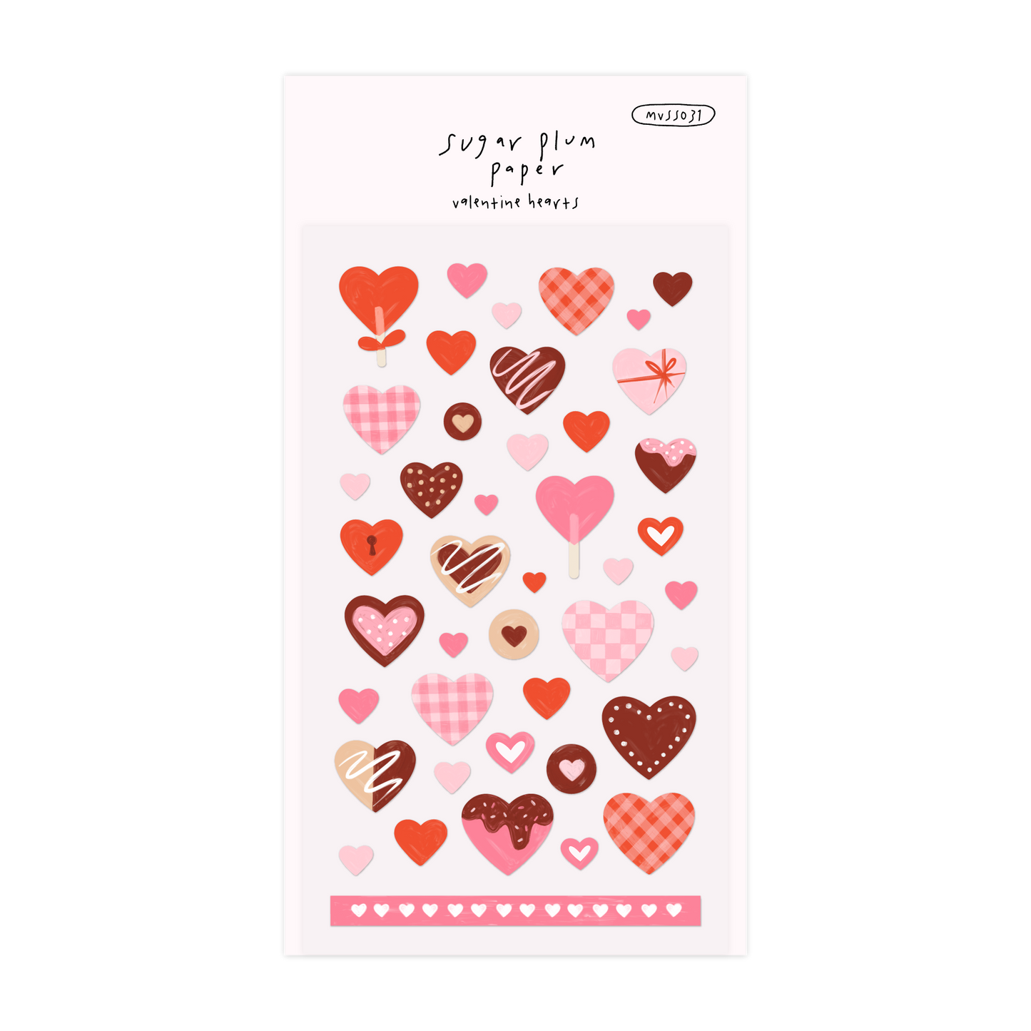 Valentine Hearts - Matte Vinyl Sticker Sheet