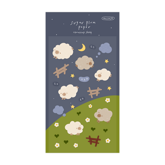 Counting Sheep - Matte Vinyl Sticker Sheet
