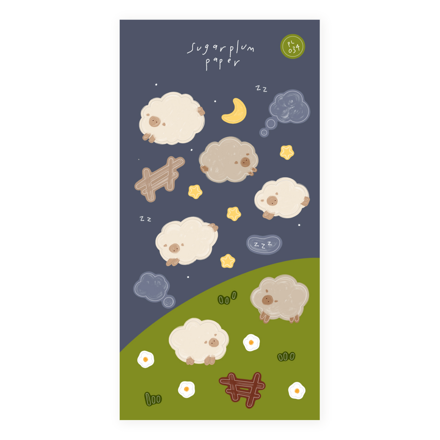 Counting Sheep - Paper Sticker Sheet