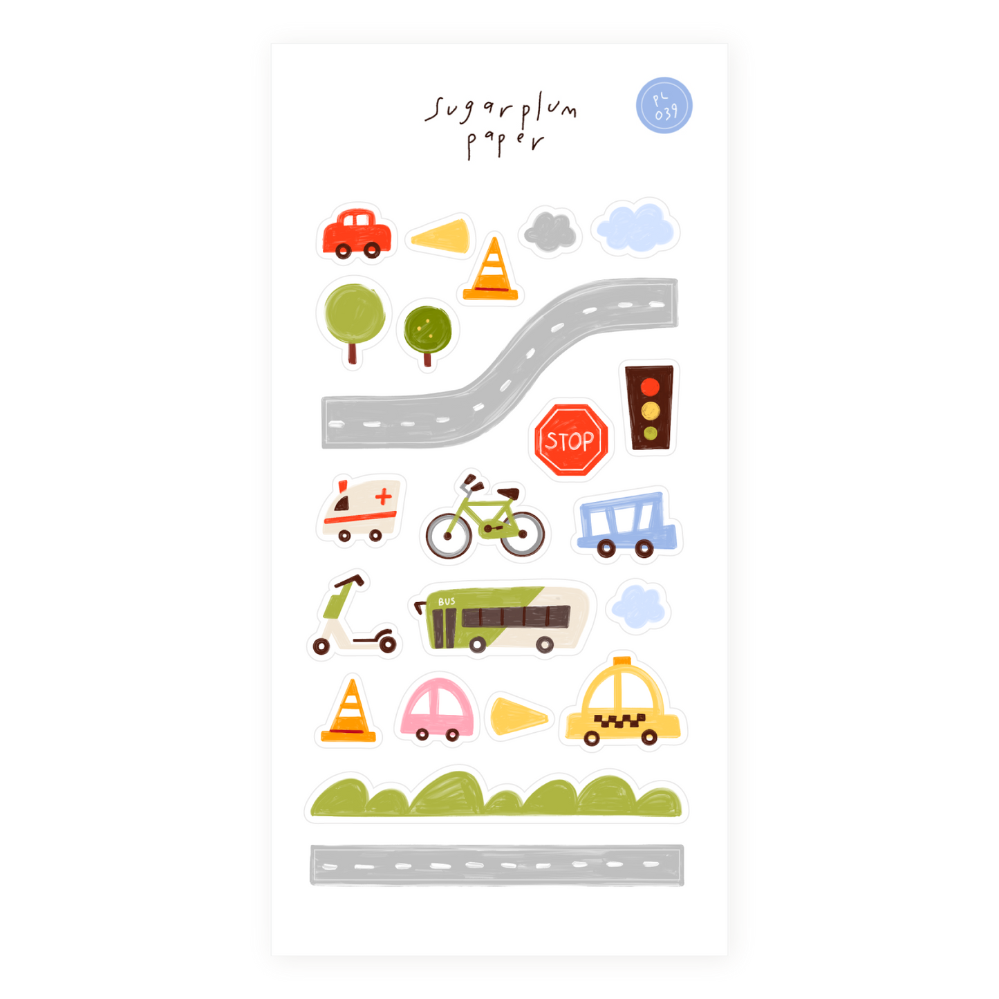 On the Road - Paper Sticker Sheet