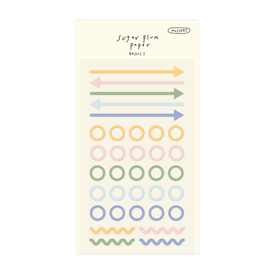 Basics 1 - Matte Vinyl Sticker Sheet