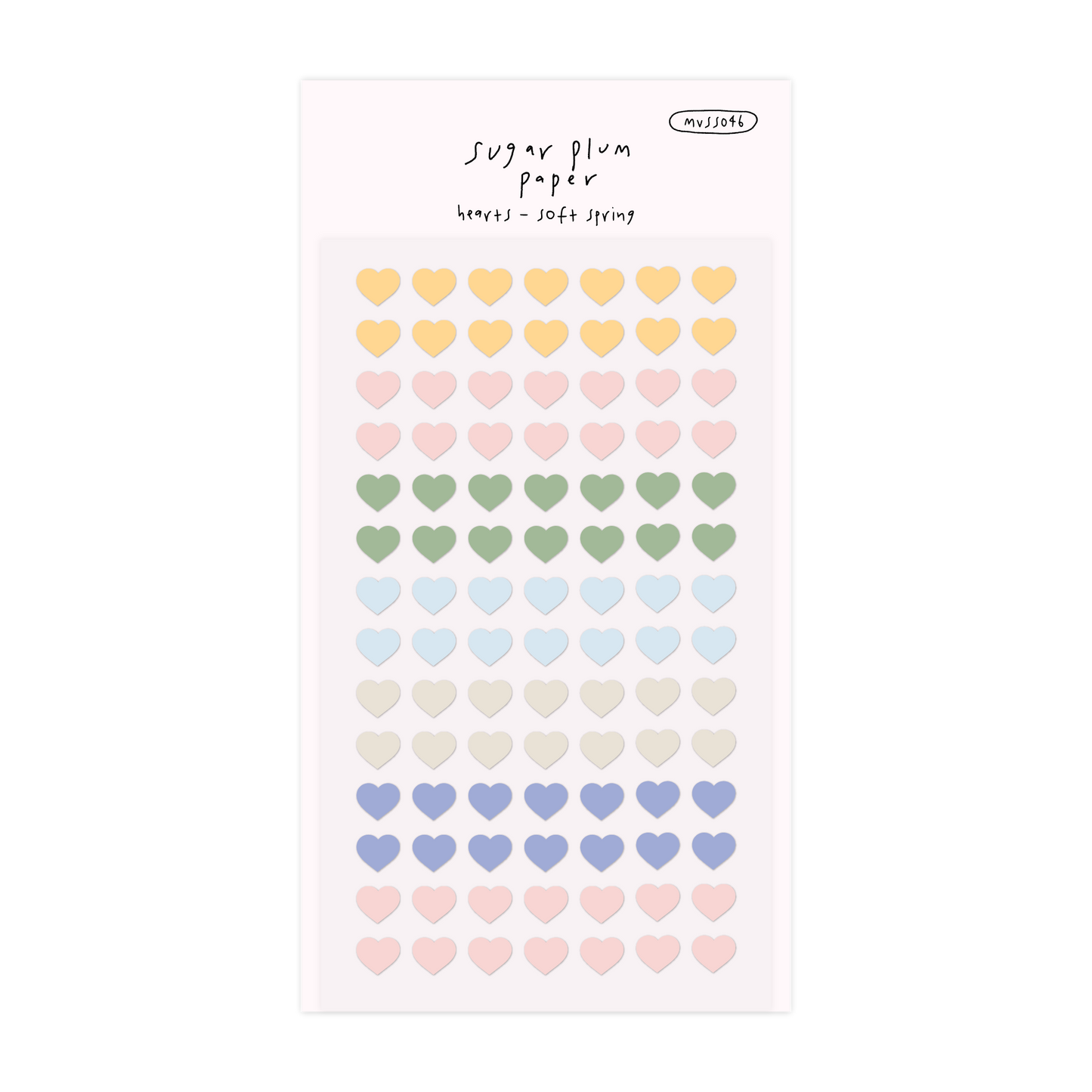 Hearts (Soft Spring) - Matte Vinyl Sticker Sheet
