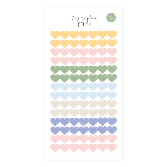 Hearts - Paper Sticker Sheet