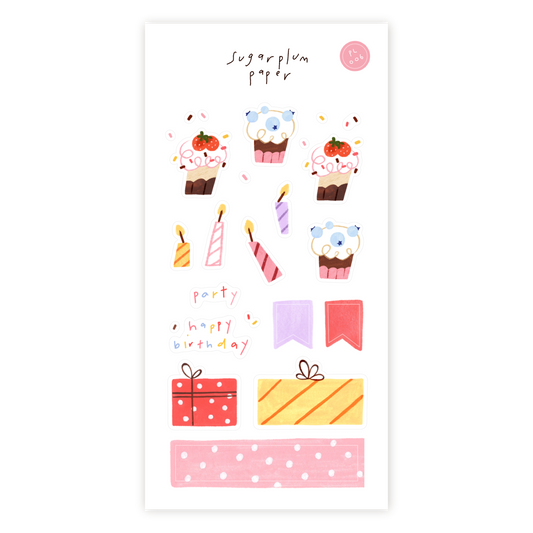 Birthday - Paper Sticker Sheet