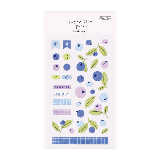 Blueberries - Matte Vinyl Sticker Sheet