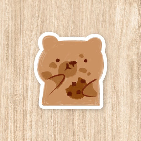 Benji Bear - Vinyl Sticker w/ @amies.studio