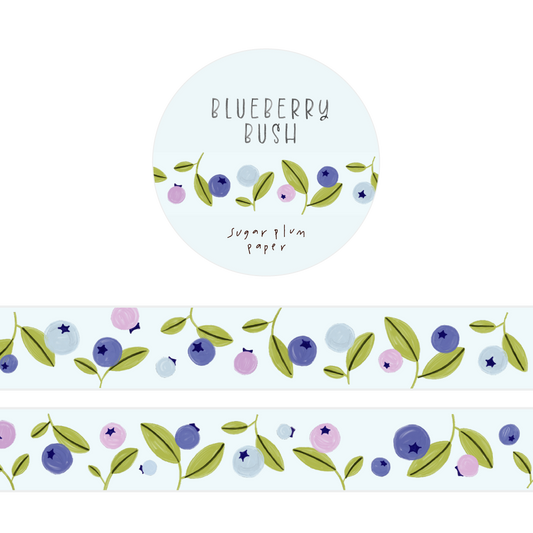 Blueberry Bush - Washi Tape - 15mm x 10m