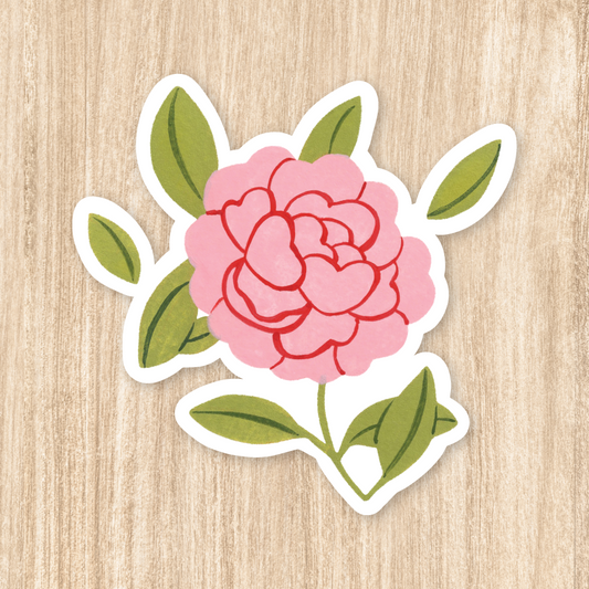 Pink Peony - Vinyl Sticker
