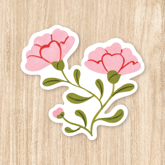 Twin Peony - Vinyl Sticker