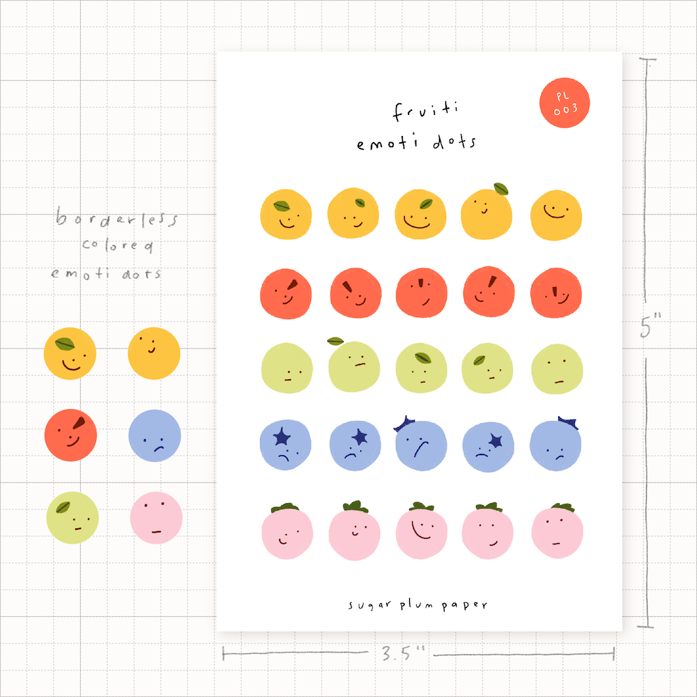 Fruity Mood Dots - Sticker Sheet