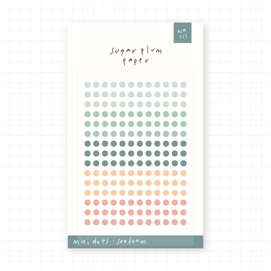 Mini dots (Seafoam) - Mini Washi Sticker Sheet