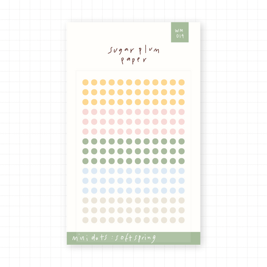 Mini dots (Soft Spring) - Mini Washi Sticker Sheet