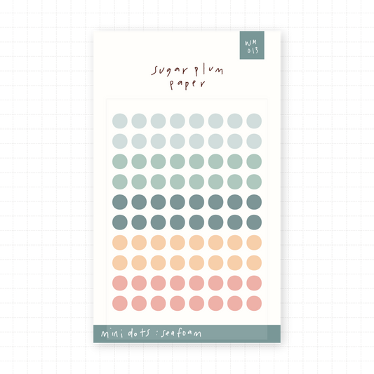 Dots (Seafoam) - Mini Washi Sticker Sheet