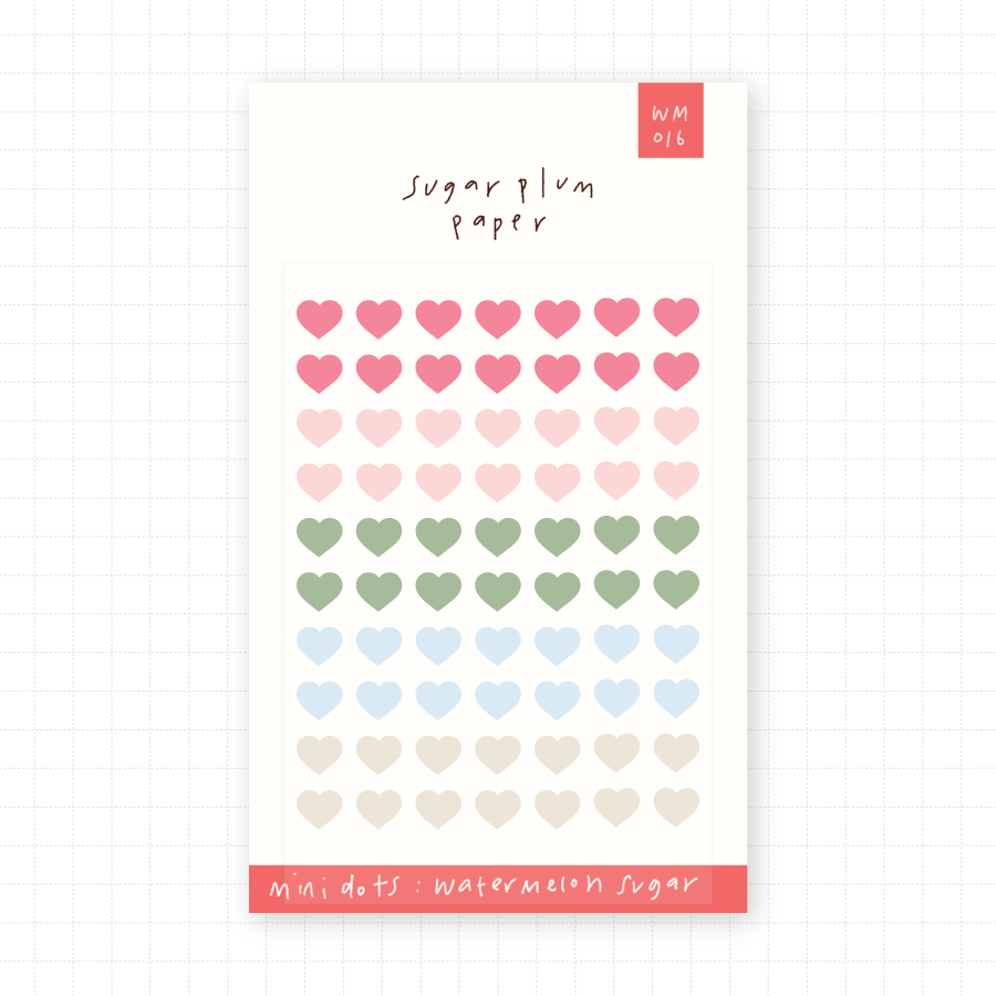 Hearts - Mini Washi Sticker Sheet