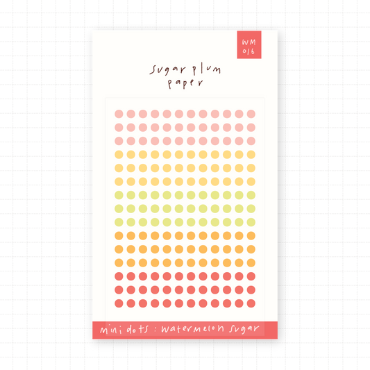 Mini dots (Watermelon Sugar) - Mini Washi Sticker Sheet