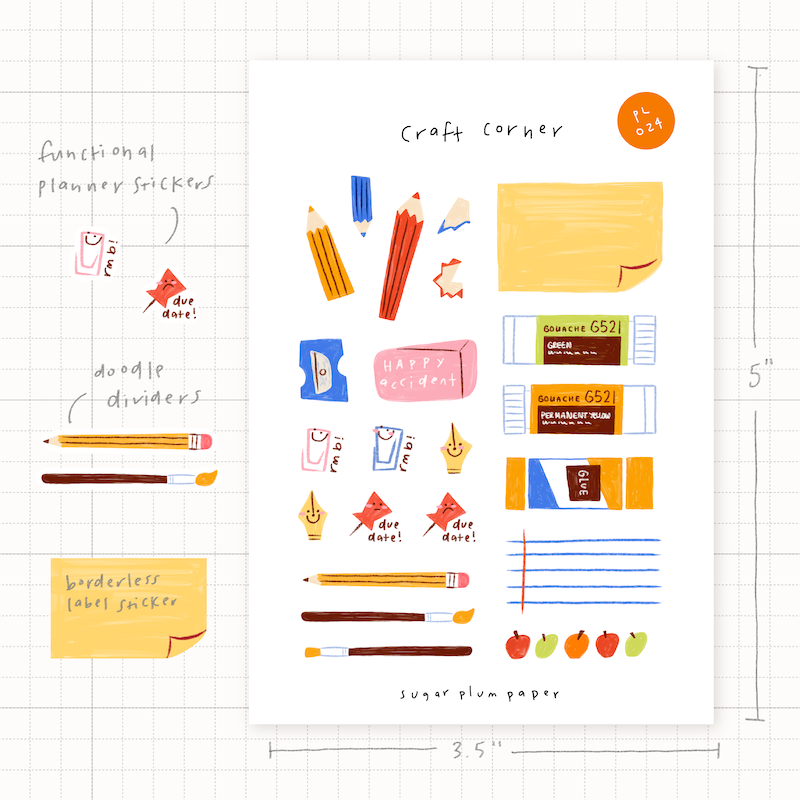 Craft Corner - Sticker Sheet