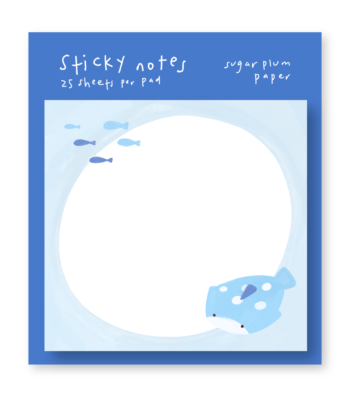 Whale Shark A - Blank POST-IT® Notes - 3X3"