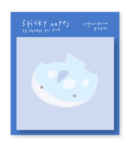 Whale Shark B - Blank POST-IT® Notes - 3X3"