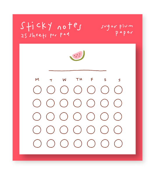 Watermelon Tracker - Blank POST-IT® Notes - 3X3"