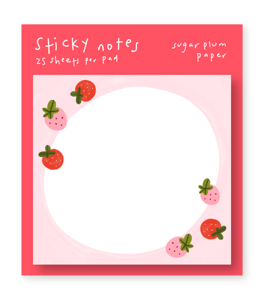 Strawberry Blank - Blank POST-IT® Notes - 3X3"