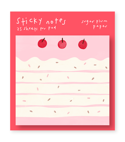 Cherry Confetti Cake - Blank POST-IT® Notes - 3X3"