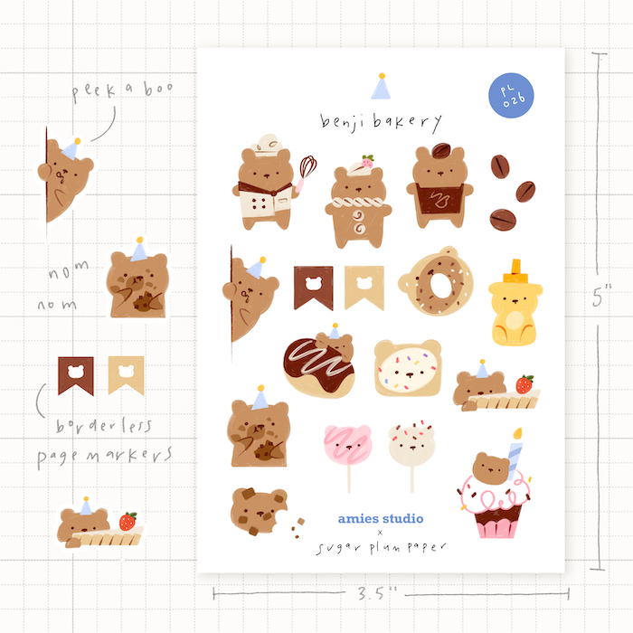 Benji Bakery (with Amies Studio) - Sticker Sheet