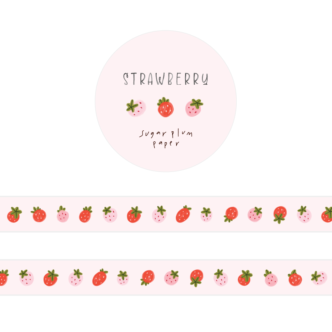 Strawberries - Washi Tape - 10mm x 10m