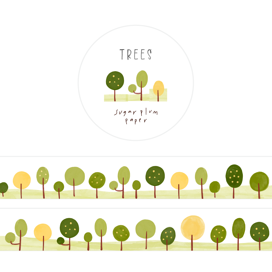 Trees - Washi Tape - 15mm x 10m